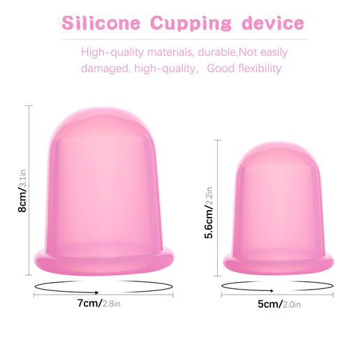 Funxim Anti-Cellulite Silicone Vacuum Cupping Massage Tool Set for Face and Body