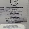 Serta Sertapedic 4pc Twin Sheet Pillowcase Set Soft Gray Deep Pocket Boxer Hem