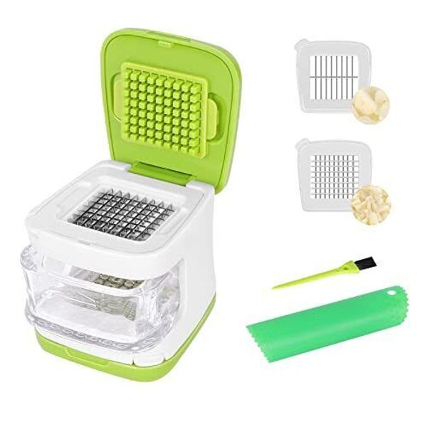 Kitchen Garlic Press Crusher Slicer Mincer with Storage Container