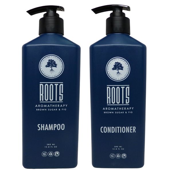 ROOTS Aromatherapy SHAMPOO And CONDITIONER Set Brown Sugar & Fig 12.8 oz