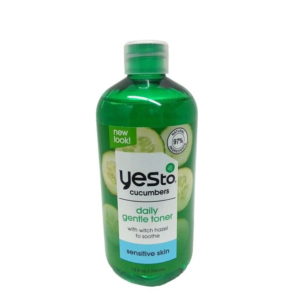 3 x Yes To Cucumbers Daily Gentle Toner w/ Witch Hazel Sensitive Skin 12 oz Each