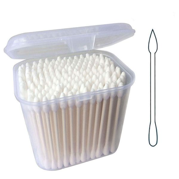 Paper Stick Cotton Swabs - 360CT- Double Tipped Compact Quality Cotton Heads - Strong Toughness Handle - Multipurpose, Safe, Highly Absorbent