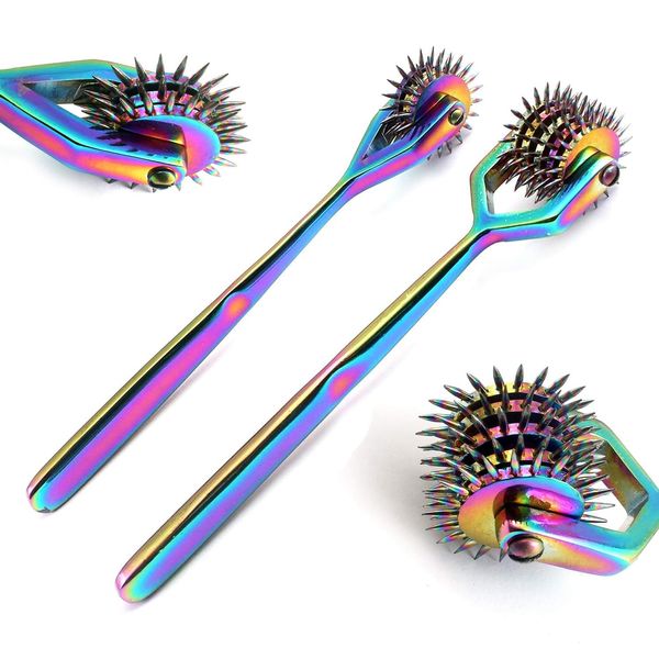 PRECISE CANADA: 2 Wartenberg Pin Wheel Pinwheel 3 & 5 Head Multi Color Rainbow
