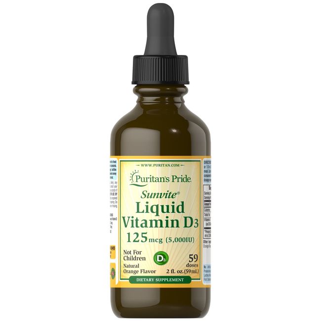 Puritan's Pride Liquid Vitamin D3 5000 IU - 2 oz Liquid