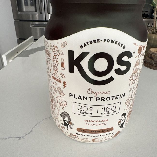 KOS Organic Plant Protein Powder, Chocolate - 1092g -28 Servings