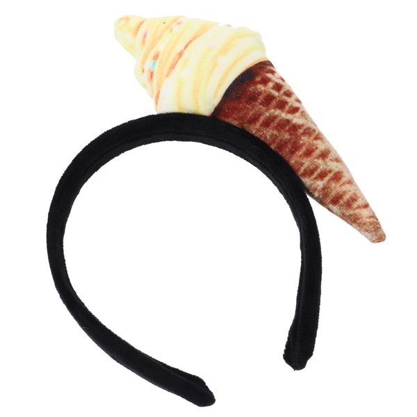 FRCOLOR Ice Cream Headband Funny Snowball Headpiece Ice Cream Cone Hats Costume Party Accessory Supplies for Women Girls