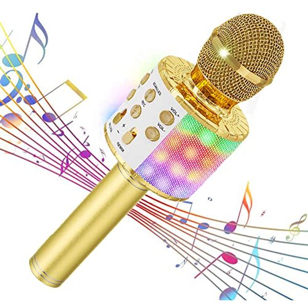 MR: Verkstar Karaoke Microphone, Bluetooth Microphone, Wireless, Echo Function, Wireless Microphone, Accompaniment Function, Music Playback, Home Karaoke, Noise Cancelling, Compatible with Android/iPhone