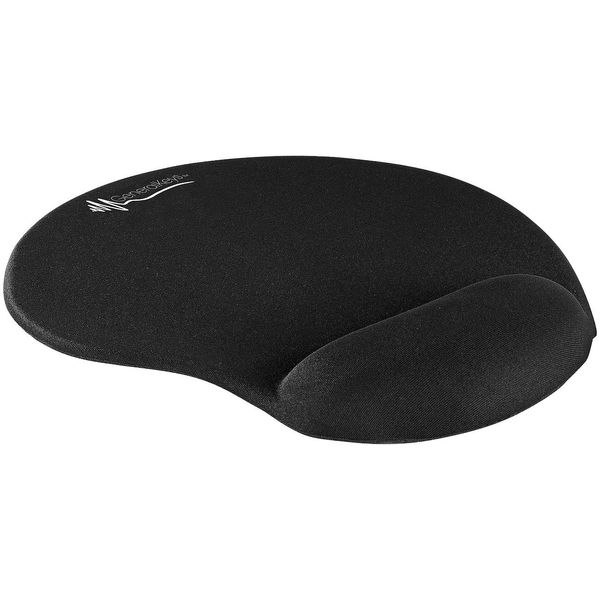 GeneralKeys Mousepad gelenkschonend: Ergonomisches Mauspad mit Gel-Handgelenkauflage, schwarz (Mousepad mit Handgelenkauflage, Mousepad Gel, Handgelenkschoner)