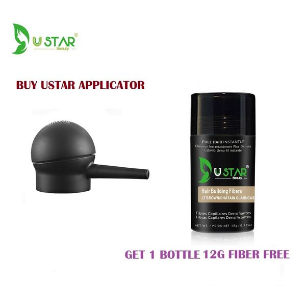 Hair Fiber Spray Applicator with free one bottle Hair fiber Light Brown 12g