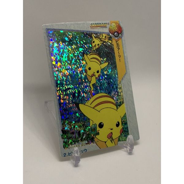 1998 Japanese Vending Machine Sticker Card Anime Collection Pikachu Holo RARE NM