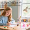 Yunbaoit Visual Timer for Kids & Adults, 60 Minute Unicorn Countdown Timer with Silent Flash Function, Time Management Tool for Classroom, Home, Kitchen, Office (Pink)
