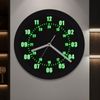 Retro Military Pattern Wall Clock W/ LED 12/24 Hour Display 7 Colors Backlight