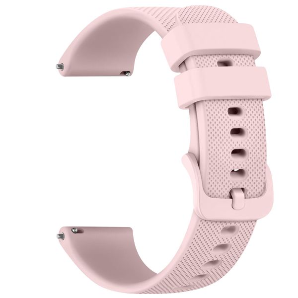 Zoye -Quick Release Soft Silicone Watch Straps 18mm 20mm,Waterproof Soft Rubber Replacement Straps with Stainless Steel Buckle for Smart Watch 18mm 20mm (20mm, Rose)