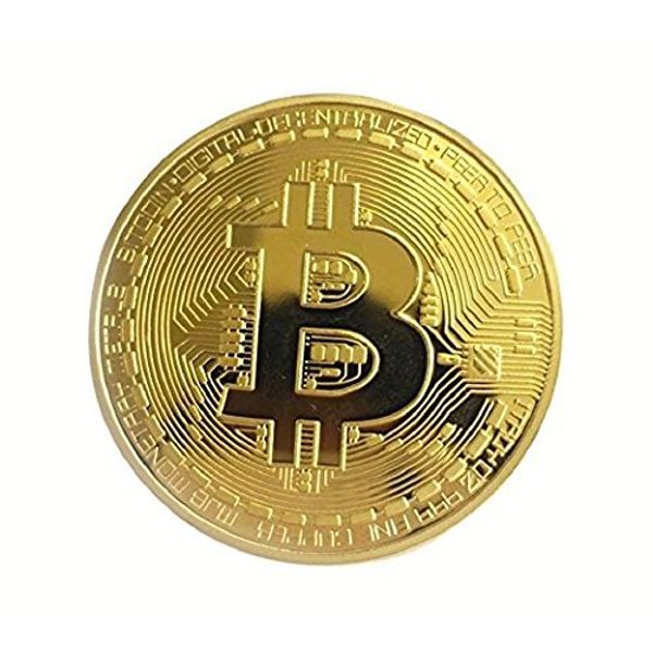 Happinessplus Bitcoin Gold Plated Bitcoin Virtual Currency Coins Gift BTC Coin Art Collection Physical All 3 Colors (Gold)