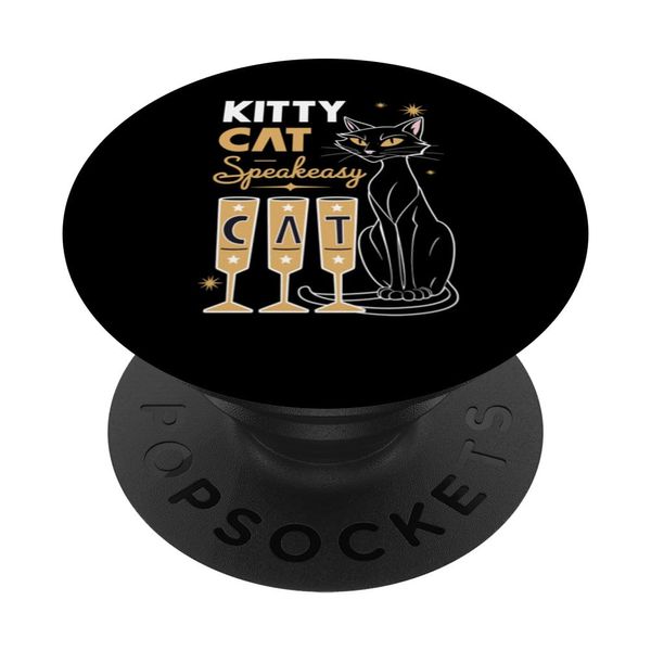 Mid-Century Modern Kitty Cat Speakeasy Design Perfect PopSockets Standard PopGrip