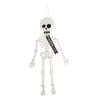 Mud Pie Halloween Skeleton Door Hanger, White, 59" x 19"