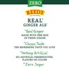Reed's Zero Sugar Real Ginger Ale, All-Natural Classic Ginger Ale Made with Real Ginger (24- 12oz cans)