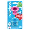 Steripod Clip-On Toothbrush Protector, Keeps Toothbrush Fresh and Clean, Fits Most Manual and Electric Toothbrushes, Pink and Blue, 2 Count (Pack of 1)