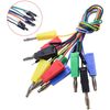 Cleqee Stackable Banana Plug Breadboard Male Jumper Wire Soft Flexible Silicone Test Lead for Electrical Test
