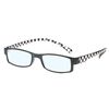 Calabria 762 Neck Hanging Blue Light Blocking Reading Glasses+4.00 Black Checker
