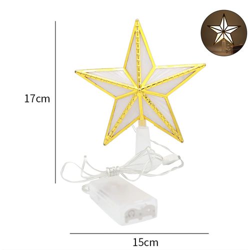 Tree Top Star LED Tree Top Star Top Light 6" Christmas Tree Ornament Tree Ornament Tree Decoration