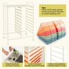 20 Drawer Office Utility Rolling Storage Organizer Cart With 4 Universal Wheels