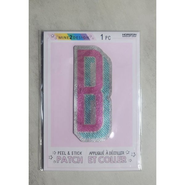 Letter B Horizon Group Stick On Peel Easy Holographic Patch 3D Effect Sticker 