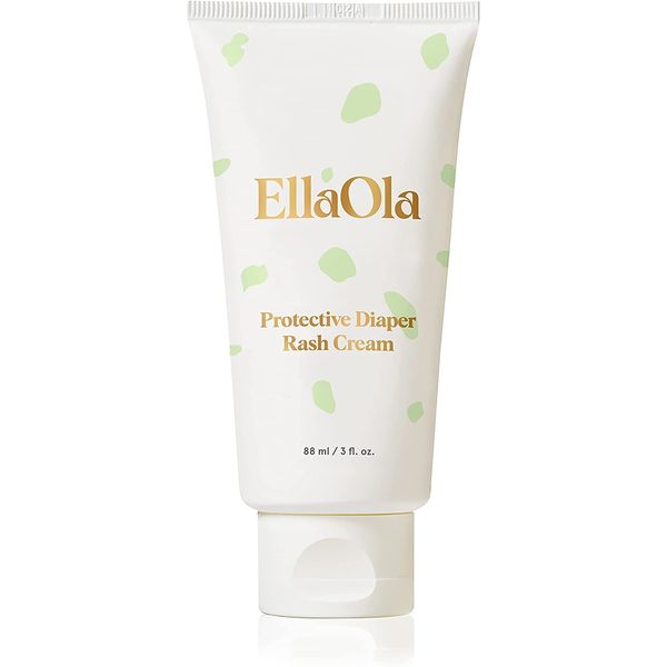 EllaOla Organic Protective Baby Diaper Rash Cream for Sensitive Skin - 14% Zinc Oxide Rash Ointment Cream Soothes Irritation, Protects from Chafing and Inflammation, Fragrance Free | 3 fl. oz.