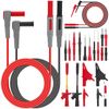 SUNJOYCO 24Pcs Multimeter Test Leads, Alligator Clips, Test Hooks, Replaceable Multimeter Probes 1000V 10A CAT III for Fluke Voltmeter