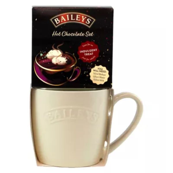 Baileys Hot Chocolate Set Cream Embossed Mug