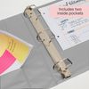BAZIC 4151 2" Grey Slant-D Ring View Binder w/ 2 Pockets