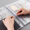 OTCRAFT A4 4 Ring Binder Cover Clean Transparent Soft PVC for Refillable Notebook Shell withMatte surfaceforStamp & Die Storage (Black