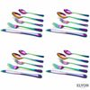 20 Piece Iridescence Rainbow Flatware Cutlery Stainless Steel Silverware Set