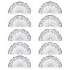 10Pcs Clear Measurement Protractor Useful Math Plastic Protractor Durable 180 Degrees Protractor Solve Math Problem for Homework Technical Students Protractor