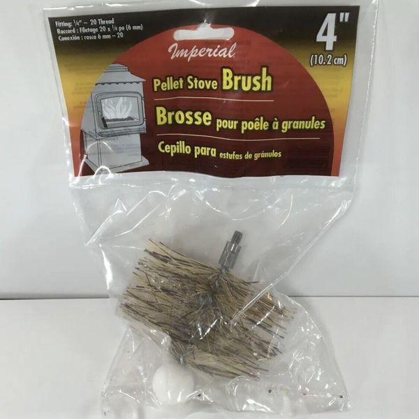 Imperial Pellet Stove Brush 4”—Inch, Chimney, Stove, or Dryer Vent, BR0218-A NEW