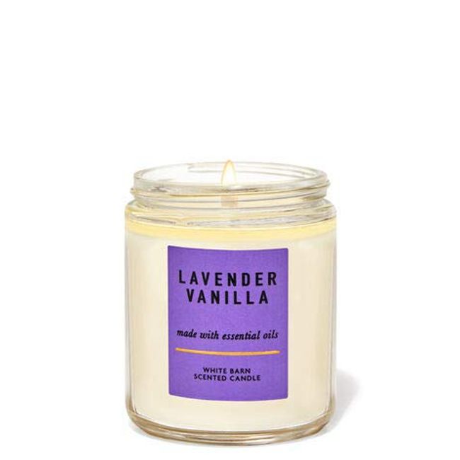 Bath and Body Works Lavender Vanilla (7oz/ 198 g) 2 Pack Single Wick Candle