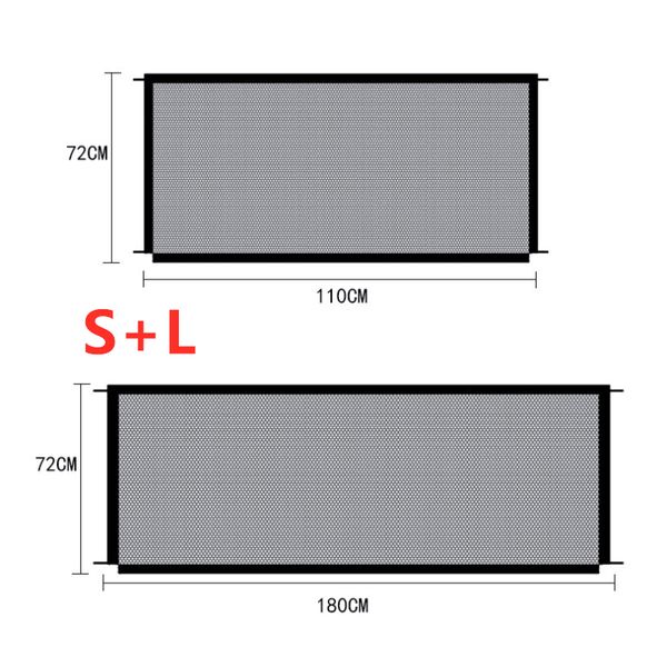 Foldable Pet Safety Enclosure Gate: Portable And Durable Nylon Fence For Dogs - S L