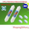 2XT40 Inline Filter Post Carbon Omnipure 10X2" + 4 X 1/4" Male Straight Fitting
