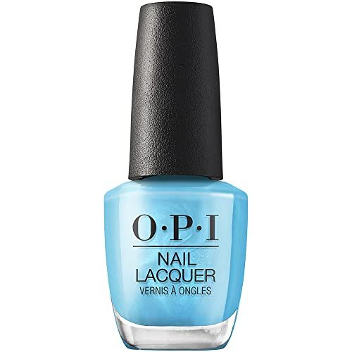 OPI Nail Lacquer, Opaque & Vibrant Pearl Finish Blue Nail Polish, Up to 7 Days of Wear, Chip Resistant & Fast Drying, Summer 2023 Collection, Summer Make the Rules, Surf Naked​, 0.5 fl oz