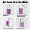 SISAV Combination Lock,4 Digit Gym Combination Padlock for School Lockers,Toolbox,Fence Gatev,Employee Locker(Purple 2-Pack)