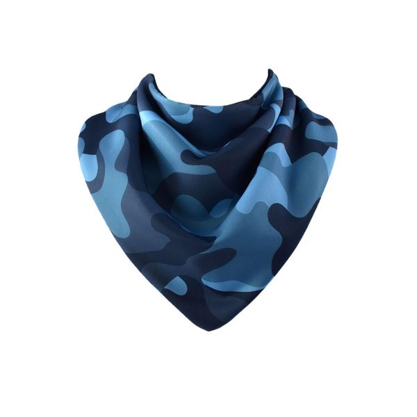 Care Designs Bandana Bib for Kids 4+ Years, Special Needs Waterproof Bibs, Suitable for Children and Teens, Adjustable Neck Size, Soft Feel (Blue Camo)