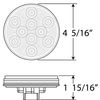 Optronics BUL11CBP Clear 4" Round Sealed DOT LED Back-Up Light, White