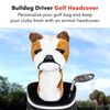 Daphne's Novely Headcover - Bulldog,Brown-White