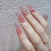 24pcs Beautiful Pink Nail Tips Butterfly Nail for Wedding, Party, Holiday, Dating, Prom, Daily Life