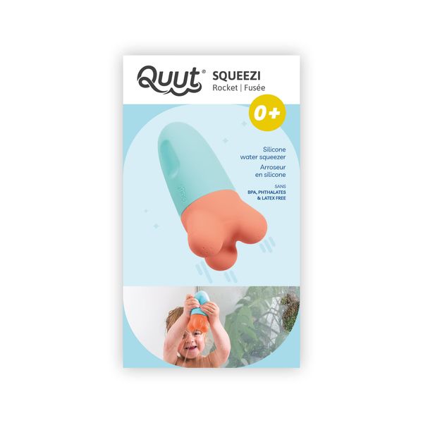 QUUT | Squeezi Rocket | Vintage Bue & Orange | Award Winning Children's Bath Toy & Game