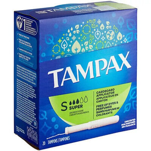 Tampax Super Absorbency Tampons, 20 ct