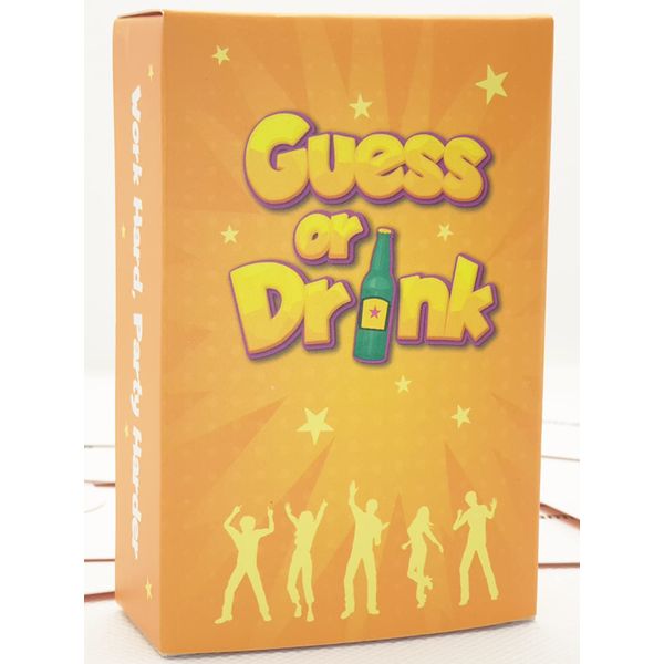 Guess or Drink 70 Cards Charades Game, Fun Game For Adults, Get Crunk Gift Party Card Game, Brutal And Funny, Guess Who Fun Game For Birthday Or Dinner Party