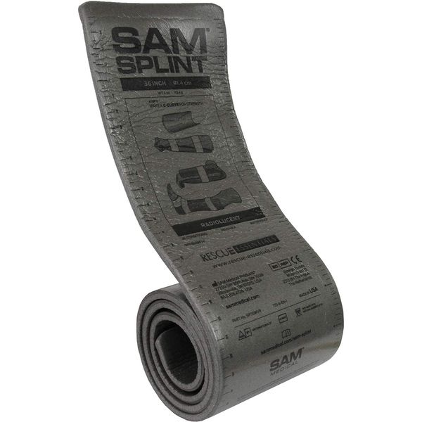 36" Gray SAM Splint - Rolled from Rescue Essentials