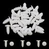 uxcell 30Pcs White Plastic Rivets Splash Guard Fastener Push Type Clips 7.5 x 6.5mm