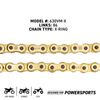 NICHE Gold 630 X-Ring Chain 86 Links with Connecting Master Link